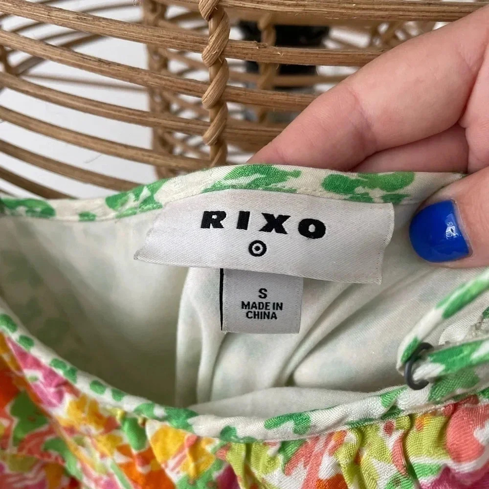 Limited “Rixo” green animal print maxi dress / size small / leopard / - Picture 11 of 11